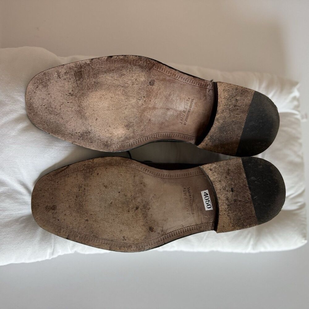 J.Murphy Johnston & Murphy Novick Brown Cap Toe Leather Dress Shoes Mens Size 9M - Picture 14 of 16
